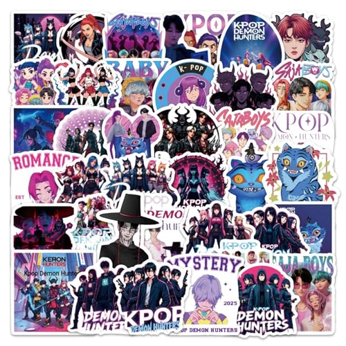 𝙆𝙥𝙤𝙥 𝘿𝙚𝙢𝙤𝙣 𝙃𝙪𝙣𝙩𝙚𝙧𝙨 Sticker Set - 50 Stück Wasserdichte Anime Merch Stickers Aufkleber für Erwachsene, Auto, Laptop, Wasserflaschen, Vinyl Aufkleber Merch für Teenager, Mädchen 𝙆𝙥𝙤𝙥 𝘿𝙚𝙢𝙤𝙣 𝙃𝙪𝙣𝙩𝙚𝙧𝙨 Sticker Set - 50 Stück Wasserdichte Anime Merch Stickers Aufkleber für Erwachsene, Auto, Laptop, Wasserflaschen, Vinyl Aufkleber Merch für Teenager, Mädchen von Generic