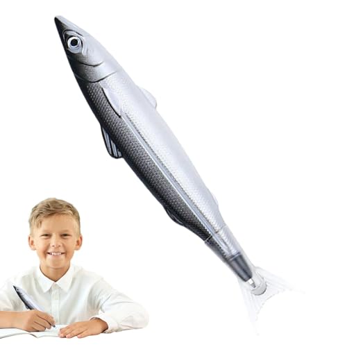 Kreative Stifte - Schulzubehör, Kugelschreiber Form | Realistische Fischdekoration, Kugelschreiber in Form eines Meerestieres mit schwarzer Tinte, elegante und schwammige Stifte, Angelpartygeschenke von Generic