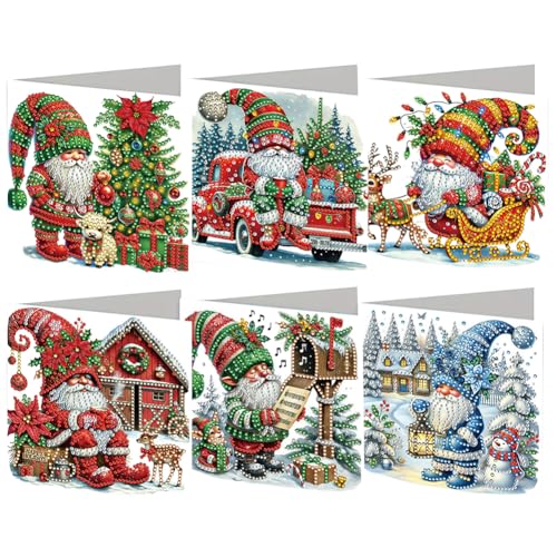 Kreativset DIY Diamantmalerei Grußkarten Weihnachten 6er-Set mit Strasssteinen for Festtage und Anlässe Kreativset DIY Diamantmalerei Grußkarten Weihnachten 6er-Set mit Strasssteinen for Festtage und Anlässe von Generic