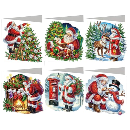 Kreativset DIY Diamantmalerei Grußkarten Weihnachten 6er-Set mit Strasssteinen for Festtage und Anlässe Kreativset DIY Diamantmalerei Grußkarten Weihnachten 6er-Set mit Strasssteinen for Festtage und Anlässe von Generic