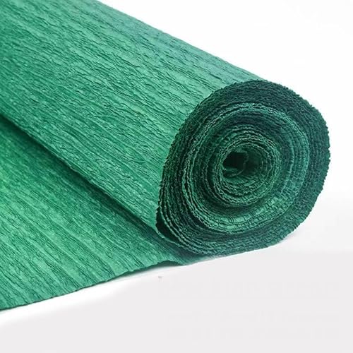 Krepppapier für Handarbeit, Kunst, Seidenpapier, Blumendekoration, 250 cm Länge, Schwarzgrün von Generic