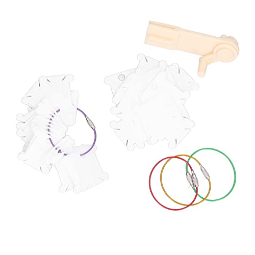 Kreuzstich Zubehör, Stickerei 100 von 100 pc Kunststoff Zahnseide -Verschlüsse mit Manueller Spulenwickler - Handwerk Stickerei Schlösser Stickerei Floss Organizer Einfache Lagerung Für (WHITE) von Generic