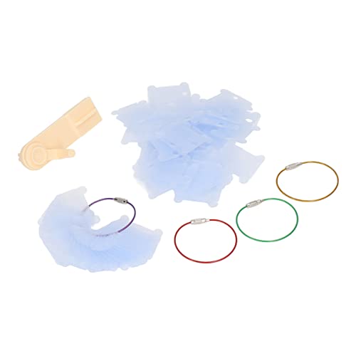 Kreuzstichvorrate, Stickerei Fuß 100pcs Kunststoff Bobbins mit manueller Spule Wind Fahrrad Haus (WHITE) (BLUE) von Generic