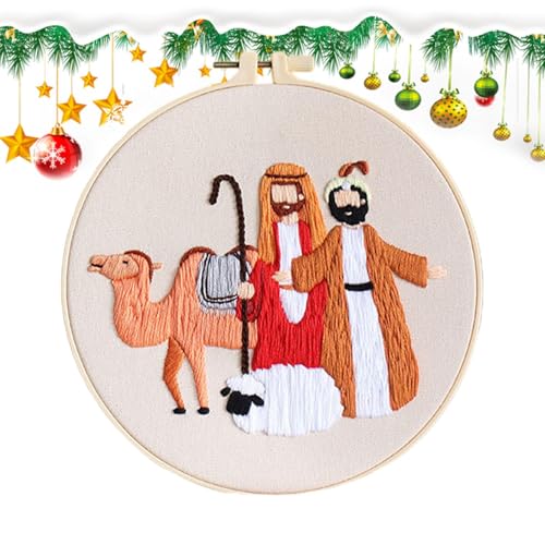 Krippenset, Krippenszene, Stickset, christliches Stickset für Dekoration | Weihnachtsstickerei für Krippenszene, Dekoration für Anfänger Krippenset, Krippenszene, Stickset, christliches Stickset für Dekoration | Weihnachtsstickerei für Krippenszene, Dekoration für Anfänger von Generic