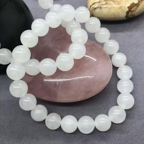 Kristall Selenit Armband Edelstein 8mm Perlen Palmstein von Generic