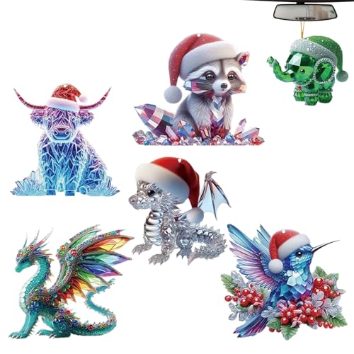 Kristallmalerei Set, Kristallfornamente, 2D Kristall Tiere Acrylfarbe Kit, Weihnachtsschmuck, Bunte Strass , Schlüsselanhänger mit Vollbohrer für Weihnachtsbäume Kristallmalerei Set, Kristallfornamente, 2D Kristall Tiere Acrylfarbe Kit, Weihnachtsschmuck, Bunte Strass , Schlüsselanhänger mit Vollbohrer für Weihnachtsbäume von Generic