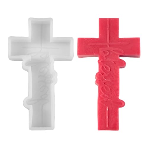 Kruzifix-Form – Schokoladenform – Kruzifix-Form für religiösen Glauben, Silikon, Osterharz-Formen für Seife, Harz, Kerzen, Basteln – Silikon-Kruzifixform von Generic