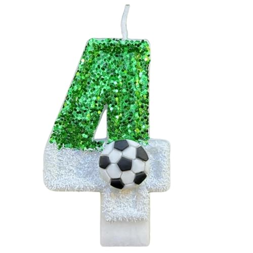 Kuchen-Zahlenkerze – Geburtstags-Zahlenkerzen, glitzernde Fußball-Kuchenkerzen | Fußballthema-Geburtstagskuchenkerzen mit kreativem Design, kreative Kuchendekoration für Geburtstags- und Kuchen-Zahlenkerze – Geburtstags-Zahlenkerzen, glitzernde Fußball-Kuchenkerzen | Fußballthema-Geburtstagskuchenkerzen mit kreativem Design, kreative Kuchendekoration für Geburtstags- und von Generic