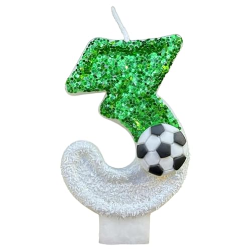 Kuchen-Zahlenkerze – Geburtstags-Zahlenkerzen, glitzernde Fußball-Kuchenkerzen | Fußballthema-Geburtstagskuchenkerzen mit kreativem Design, kreative Kuchendekoration für Geburtstags- und Kuchen-Zahlenkerze – Geburtstags-Zahlenkerzen, glitzernde Fußball-Kuchenkerzen | Fußballthema-Geburtstagskuchenkerzen mit kreativem Design, kreative Kuchendekoration für Geburtstags- und von Generic