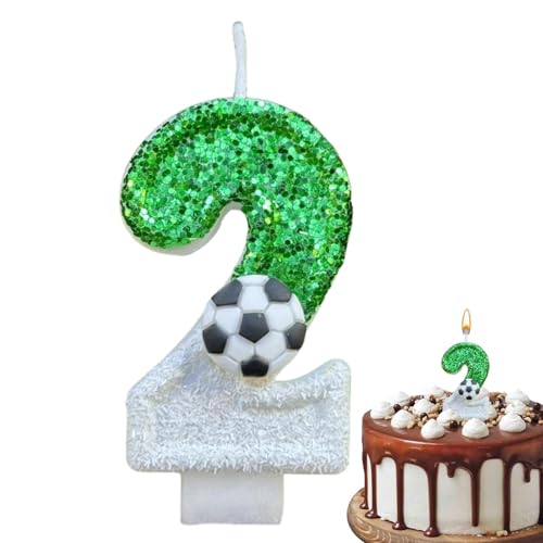 Kuchen-Zahlenkerze – Geburtstags-Zahlenkerzen, glitzernde Fußball-Kuchenkerzen | Fußballthema-Geburtstagskuchenkerzen mit kreativem Design, kreative Kuchendekoration für Geburtstags- und Kuchen-Zahlenkerze – Geburtstags-Zahlenkerzen, glitzernde Fußball-Kuchenkerzen | Fußballthema-Geburtstagskuchenkerzen mit kreativem Design, kreative Kuchendekoration für Geburtstags- und von Generic