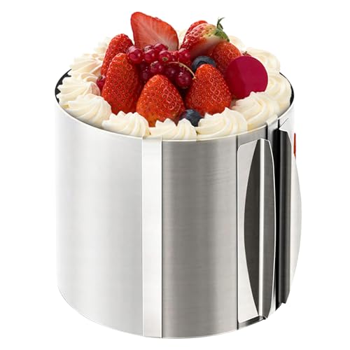 Kuchenring, Backringe – Ringform aus Edelstahl, 20 cm hoch – Backzubehör, Dekorationswerkzeuge, Schnitzwerkzeuge für Süßigkeiten für die Bäckerei Kuchenring, Backringe – Ringform aus Edelstahl, 20 cm hoch – Backzubehör, Dekorationswerkzeuge, Schnitzwerkzeuge für Süßigkeiten für die Bäckerei von Generic
