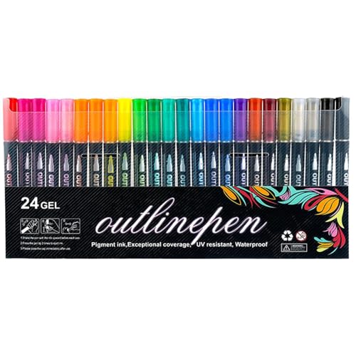 Künstlerische Textmarker, Kunstmarker mit feiner Spitze, bunte Textmarker, kreative Textmarker, Graffiti-Marker mit doppelten Linien Künstlerische Textmarker, Kunstmarker mit feiner Spitze, bunte Textmarker, kreative Textmarker, Graffiti-Marker mit doppelten Linien von Generic