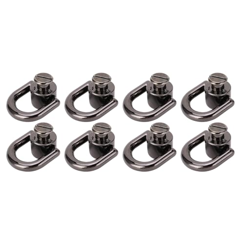 Kugelniete, Breite Anwendung, 360 Grad Drehbar, Einfach zu Verwenden, Zinklegierung und Eisen, 20 Stück D-Ring-Niete für Haustierhalsbänder (GOLD) (SILVER) (BLACK) von Generic