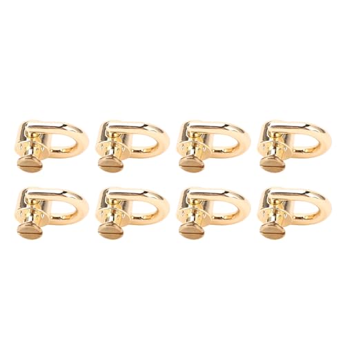 Kugelniete, Breite Anwendung, 360 Grad Drehbar, Einfach zu Verwenden, Zinklegierung und Eisen, 20 Stück D-Ring-Niete für Haustierhalsbänder (GOLD) von Generic