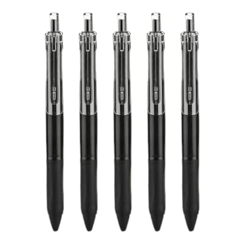Kugelschreiber, schwarze Tinte, schwarze Kugelschreiber, einziehbare Kugelschreiber, 0,5 mm, glattes Schreiben, 5 Stück, Uni, für Studenten, für Schule, Büro, zu Hause, geliefert von Generic