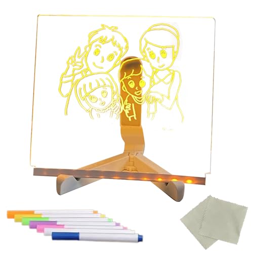 Kugelschreiber - LED Schreibpad, Acryl Memo Board | Mehrfarbiges interaktives Zeichenbrett mit Löschfläche, dekorative Notizanzeige für Heimschule mit enthaltenen Markern Kugelschreiber - LED Schreibpad, Acryl Memo Board | Mehrfarbiges interaktives Zeichenbrett mit Löschfläche, dekorative Notizanzeige für Heimschule mit enthaltenen Markern von Generic
