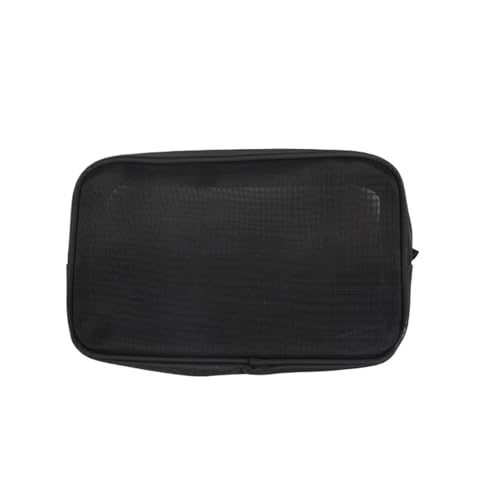 Kulturbeutel aus Netzstoff, transparent, Kosmetiktasche, klein, groß, rosa, schwarz, Make-up-Tasche, tragbarer Reise-Kulturbeutel, Lippenstift-Aufbewahrungstasche von Generic