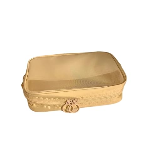 Kulturbeutel aus ivem Netzstoff, Kosmetiktasche, tragbarer Kulturbeutel, Make-up-Tasche, multifunktional, transparent, für Damen, Lippenstift von Generic