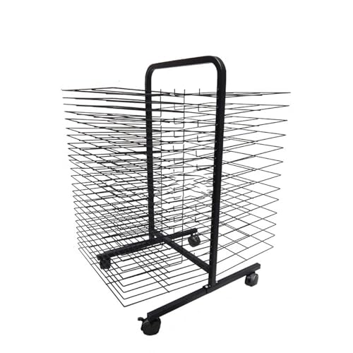 Kunst-Lagerregal, Wäscheständer Kunst,Platzsparendes Rack/Doppelschicht,für Klassenzimmer, Kunstatelier per aule, studio d'arte(Double-sided 38 layers) von Generic