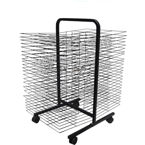 Kunst-Lagerregal, Wäscheständer Kunst,Platzsparendes Rack/Doppelschicht,für Klassenzimmer, Kunstatelier per aule, studio d'arte(Double-sided 50 layers) von Generic