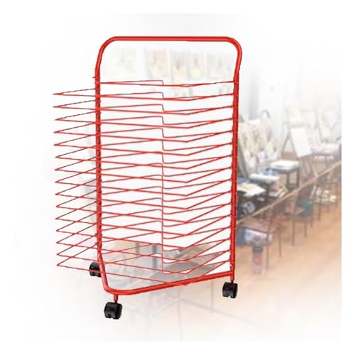 Kunst-Trockengestell, abnehmbares Kunstwerk-Präsentationsgestell mit 16 Regalen, tragbarer Kunst-Organizer für S, ideal für Schulen, Klassenzimmer, Studios und Kunstclubs von Generic