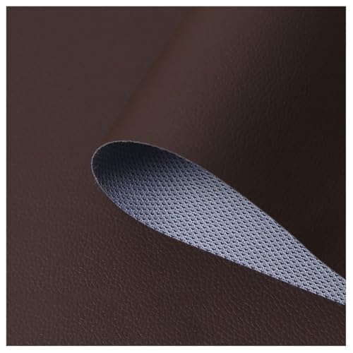 Kunstleder Bezugsstoff Möbelstoff Meterware 160cm Breit Kunstleder Vinyl Stoff für Polster, Sofa Stuhl Sitzbezug, DIY Handwerk, Polsterung(Color: Dunkelgrau)(Black coffee,1.6X1m) von Generic
