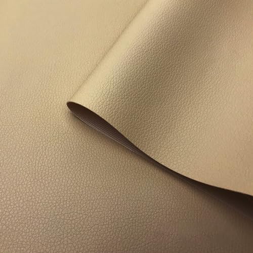 Kunstleder Bezugsstoff Möbelstoff Meterware 160cm Breit Kunstleder Vinyl Stoff für Polster, Sofa Stuhl Sitzbezug, DIY Handwerk, Polsterung(Color: Dunkelgrau)(Khaki,1.6X6m) von Generic