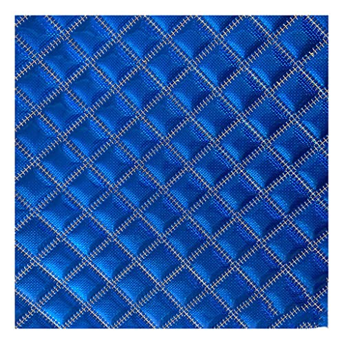 Kunstleder Gesteppt Kaschiert Meterware 140cm ×100cm, Leder Polsterstoff Stoff Für Schrank Ledertasche Autositz Sofa Möbel Repara, Tiefviolett(Blue,1.4X6m) von Generic