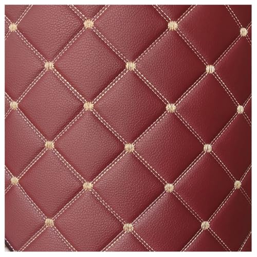 Kunstleder Gesteppt Kaschiert Meterware 160cm ×100cm, Leder Polsterstoff Stoff Für Schrank Ledertasche Autositz Sofa Möbel Repara (Colour: Schwarz)(Wine red,1.6x3m) von Generic