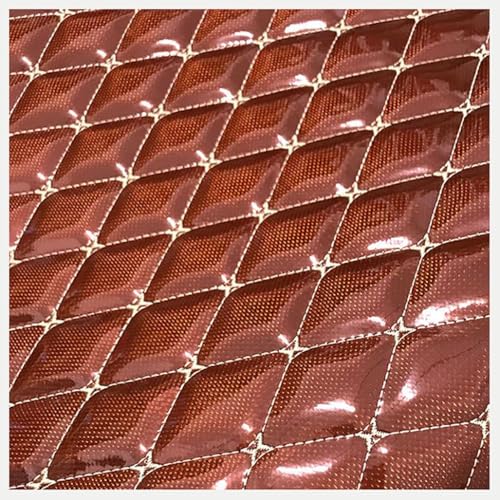 Kunstleder Gesteppt Kaschiert Meterware Leder Polsterstoff Stoff 140cm Weinrot(Brown,1.4X5m) von Generic