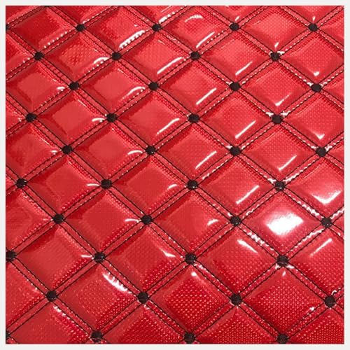 Kunstleder Gesteppt Kaschiert Meterware Leder Polsterstoff Stoff 140cm Weinrot(Red,1.4X2m) von Generic