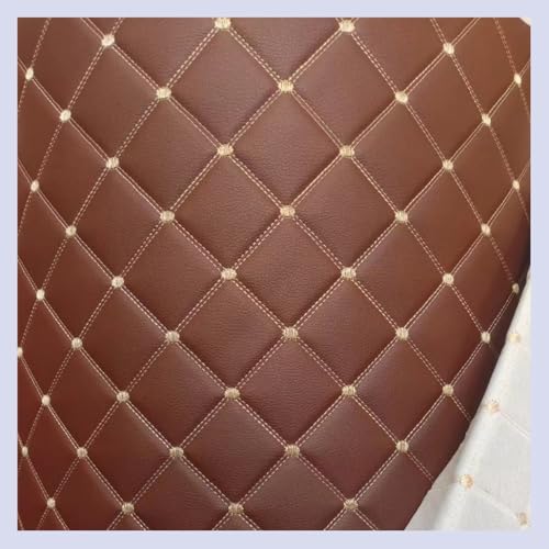 Kunstleder Gesteppt Meterware Polsterstoff Kaschiert Leder Polsterstoff Stoff Bezugsstoff Lederoptik Als Polster-Stoff/Sitzbezug Für Den Innen(Brown,1.6x8m) von Generic