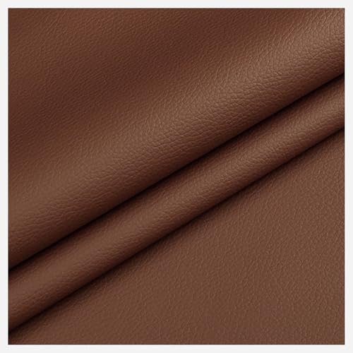 Kunstleder Gesteppt Meterware Polsterstoff Leder Stoff Kunstleder Blätter Für Ohrringe Einfarbig Lederimitat Texturiert Lederstoff Möbelstoff(Chocolate,1.6X1m) von Generic