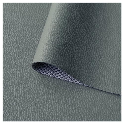 Kunstleder Gesteppt Meterware Polsterstoff Leder Stoff Kunstleder Blätter Für Ohrringe Einfarbig Lederimitat Texturiert Lederstoff Möbelstoff Meterware(Medium Grey,1.6X3m) von Generic