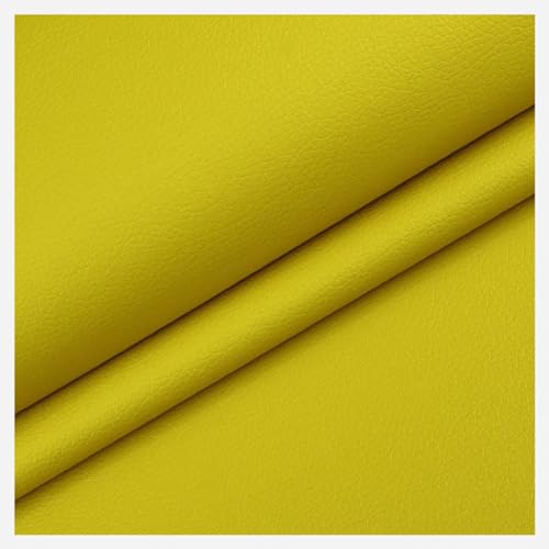 Kunstleder Gesteppt Meterware Polsterstoff Leder Stoff Kunstleder Blätter Für Ohrringe Einfarbig Lederimitat Texturiert Lederstoff Möbelstoff Meterware(Yellow,1.6X8m) von Generic