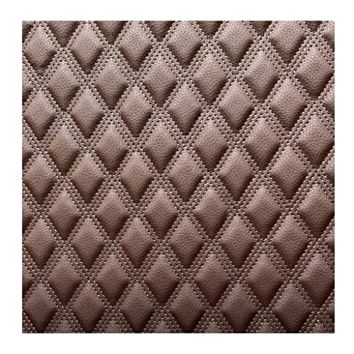 Kunstleder Gesteppt Meterware Polsterstoff Möbelstoff Gesteppt Kaschiert Leder Bezugsstoff Lederoptik Als Polster-Stoff/Sitzbezug Für Den Innen(Brown,1.55X6m) von Generic