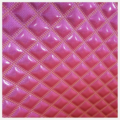 Kunstleder Gesteppt Meterware Polsterstoff Möbelstoff Gesteppt Kaschiert Leder Polsterstoff Stoff Bezugsstoff Lederoptik Als Polster-Stoff/Sitzbezug(Pink,1.4X2m) von Generic