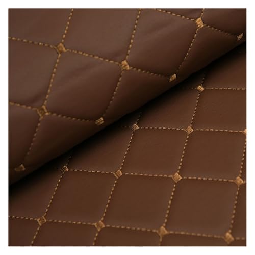 Kunstleder Gesteppt Meterware Polsterstoff Möbelstoff Kaschiert Bezugsstoff Lederoptik Als Polster-Stoff/Sitzbezug für(Brown,1.4X9m) von Generic
