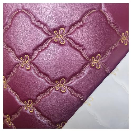 Kunstleder Gesteppt Meterware Polsterstoff Möbelstoff Kaschiert Leder Stoff Bezugsstoff Lederoptik Als Polster-Stoff(Fuchsia,1.38X4m) von Generic