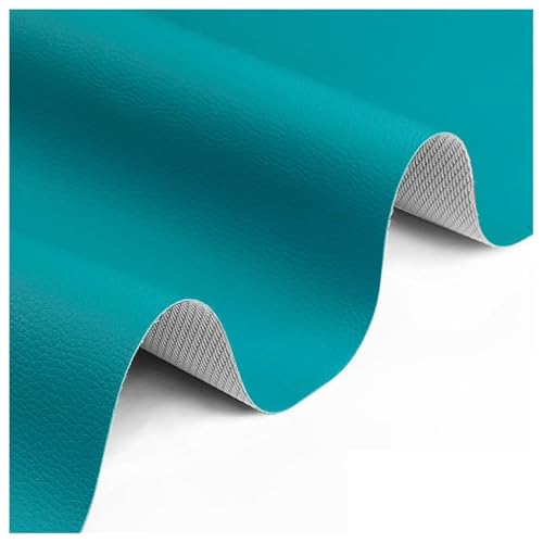 Kunstleder Leder Lederimitat Kunstleder Stoff, Robuster PU Premium Bezugstoff, Möbelstoff zum Polstern und Beziehen, Weiches Kunstleder PU Premium Qualität Polsterstoff(Turquoise,1.6X3m) von Generic