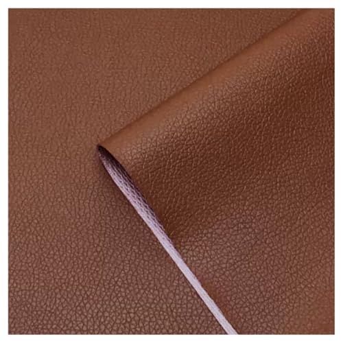 Kunstleder Leder Meterware Polsterstoff Stoff 160cm Bezugsstoff(Light brown,1.6X2m) von Generic