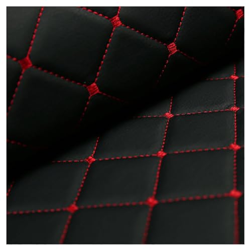 Kunstleder Lederkonzept Kunstleder Polsterstoff Gesteppt Kaschiert Meterware Möbelstoff Dekostoff(Black,1.4X2m) von Generic