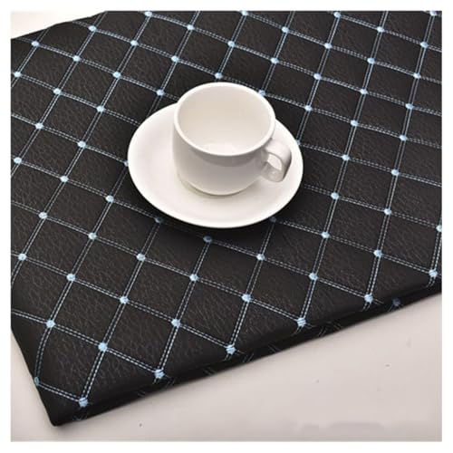 Kunstleder Lederkonzept Kunstleder Polsterstoff Gesteppt Kaschiert Meterware Möbelstoff Dekostoff(Black 1,1.4X10m) von Generic