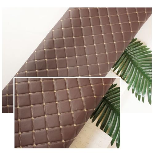 Kunstleder Lederkonzept Kunstleder Polsterstoff Gesteppt Kaschiert Meterware Möbelstoff Dekostoff(Coffee,1.6x15m) von Generic