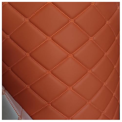 Kunstleder Lederkonzept Kunstleder Polsterstoff Gesteppt Kaschiert Meterware Möbelstoff Dekostoff(Earth Red,1.38X9m) von Generic
