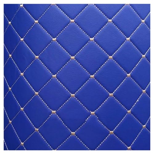 Kunstleder Lederkonzept Kunstleder Polsterstoff Gesteppt Kaschiert Meterware Möbelstoff Dekostoff(Treasure Blue,1.4X3m) von Generic