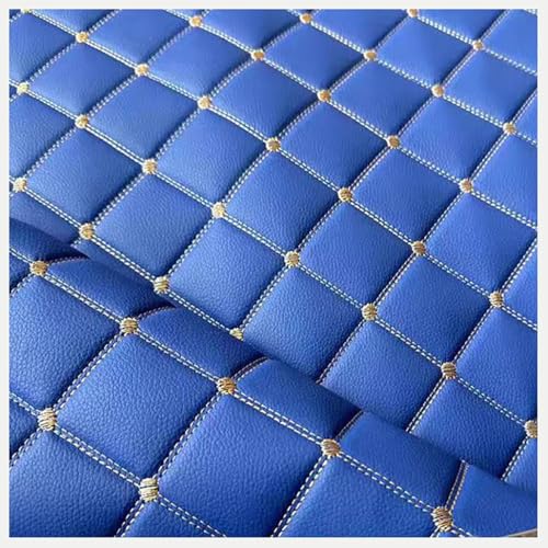 Kunstleder Lederkonzept Kunstleder Polsterstoff Gesteppt Kaschiert Meterware Möbelstoff Dekostoff, Für Polstermöbel, Handwerk # Size: 1.6x1m/63x39.4inch(Navy Blue,1.6x2m) von Generic