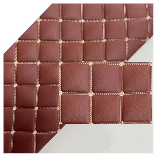 Kunstleder Lederkonzept Kunstleder Polsterstoff Gesteppt Kaschiert Meterware Möbelstoff Dekostoff,Kunstleder, Für Polstermöbel, Handwerk(Brown,1.6x6m) von Generic