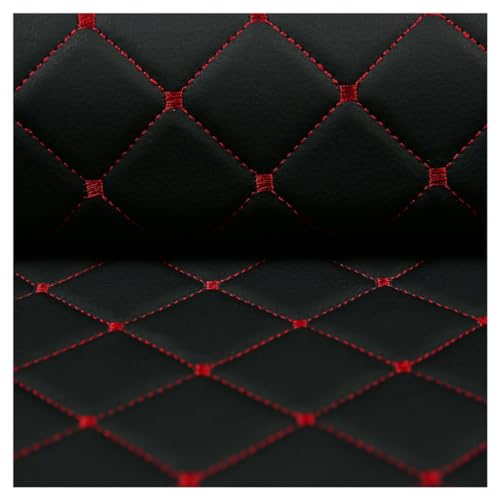 Kunstleder Lederkonzept Polsterstoff Gesteppt Kaschiert Meterware Möbelstoff Dekostoff, Leder Polster Stoff Lederkonzept(Black,1.4X5m) von Generic