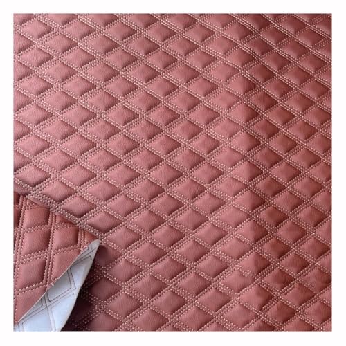 Kunstleder Lederkonzept Polsterstoff Gesteppt Kaschiert Meterware Möbelstoff Dekostoff Leder Polster Stoff Lederkonzept(Brown,1.55X6m) von Generic